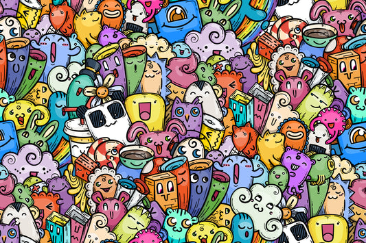 “Doodle Monster Delights” by DrawWing.Time - XL Hybrid Render