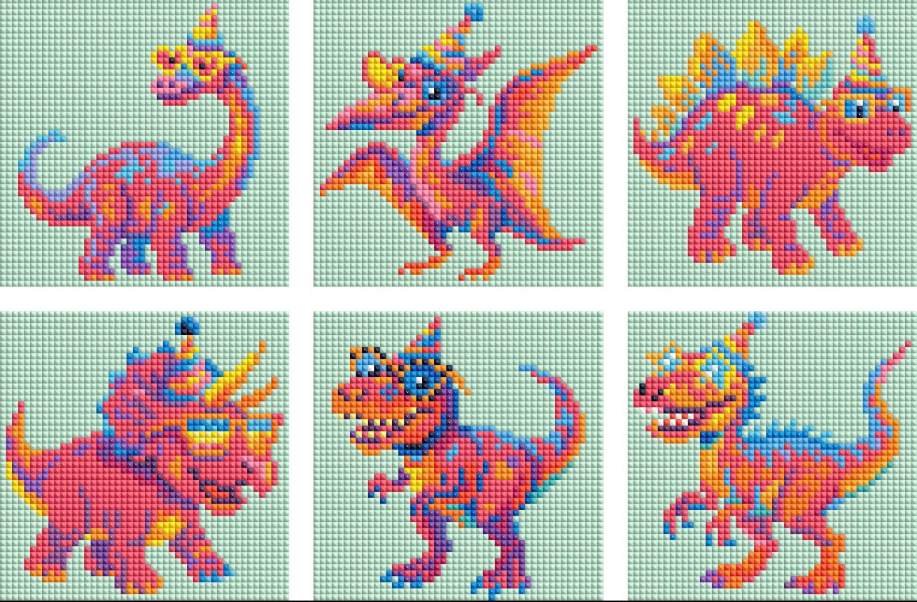 6pc “Dino Party” mini kits by Buttercup Sunset