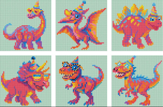 6pc “Dino Party” mini kits by Buttercup Sunset