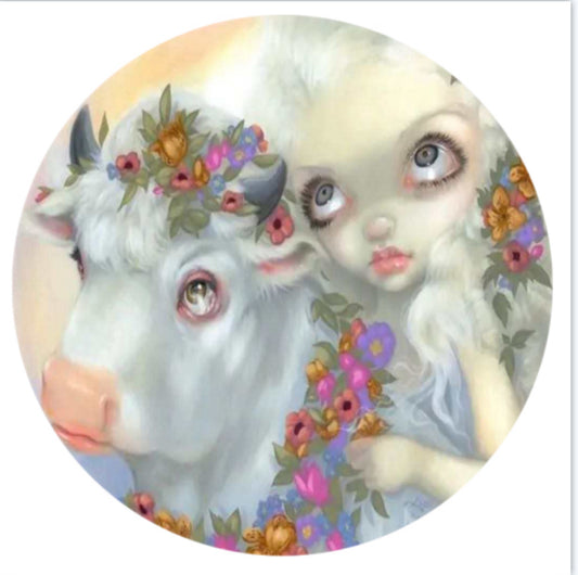 Zeus and Europa by Jasmine Becket Griffith (Circular Design)