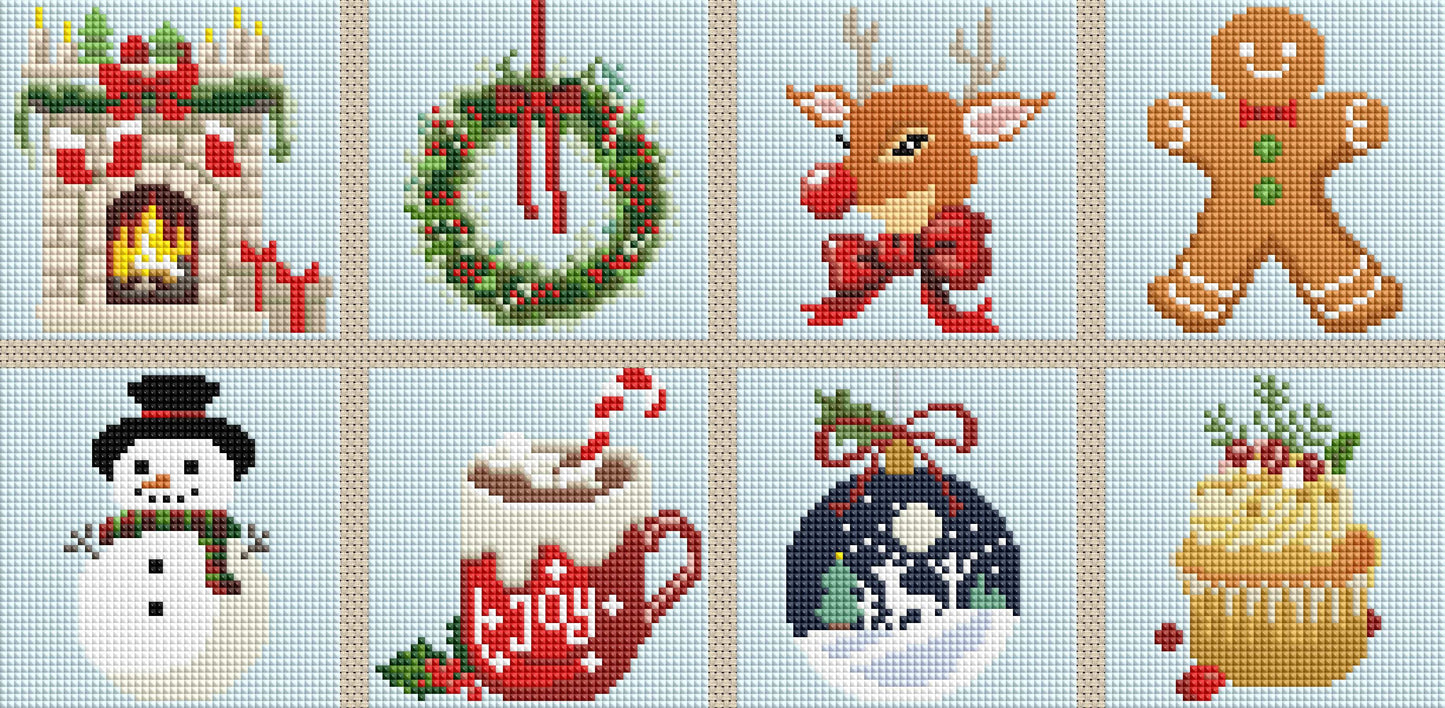 8pc Christmas Minis by CozyNoonshine