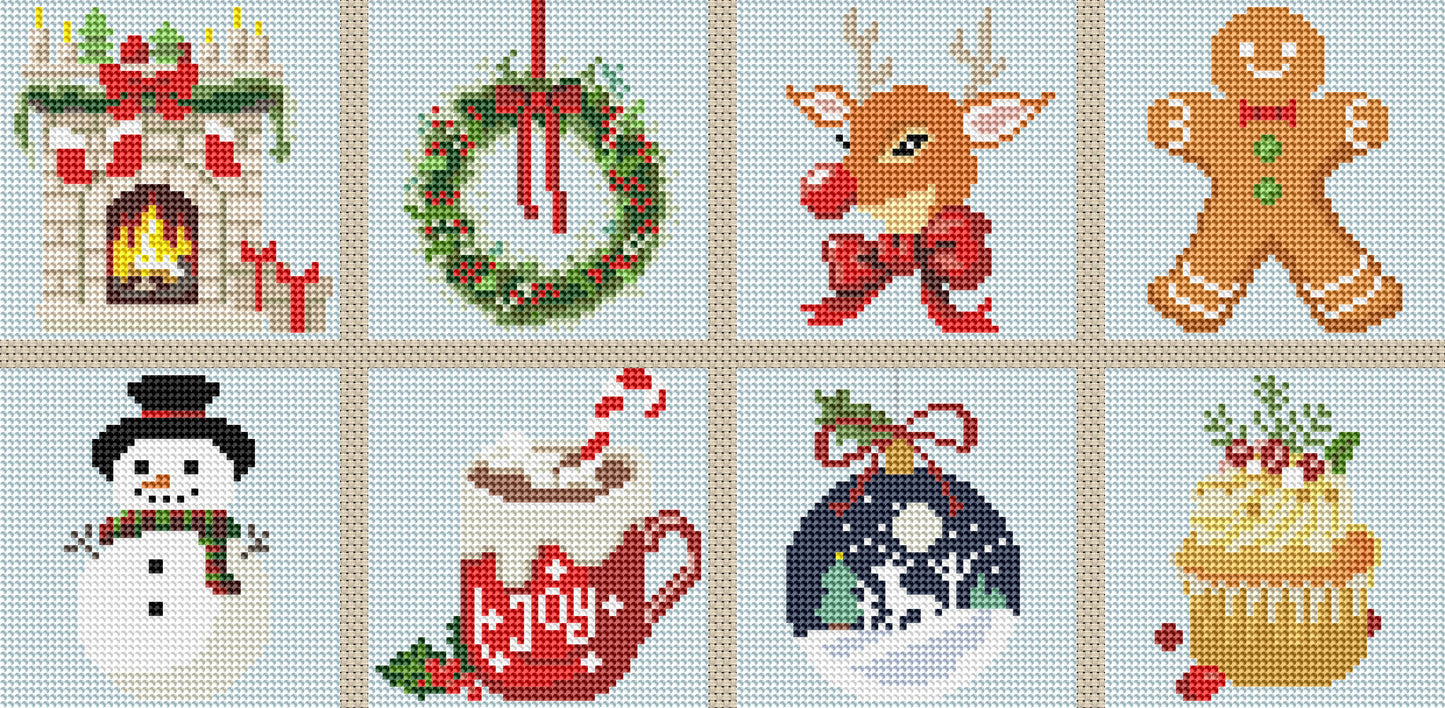 8pc Christmas Minis by CozyNoonshine