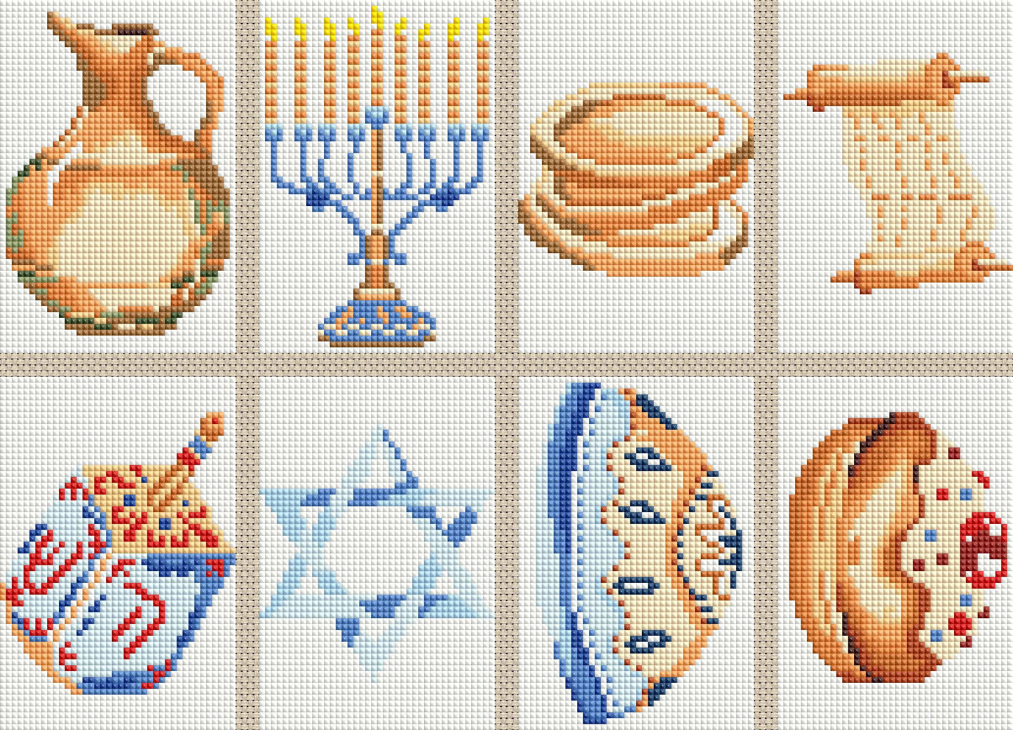 8pc Hanukkah Minis by KoelschArtLab