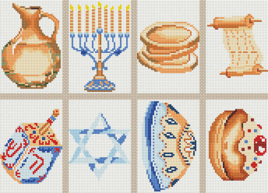 8pc Hanukkah Minis by KoelschArtLab