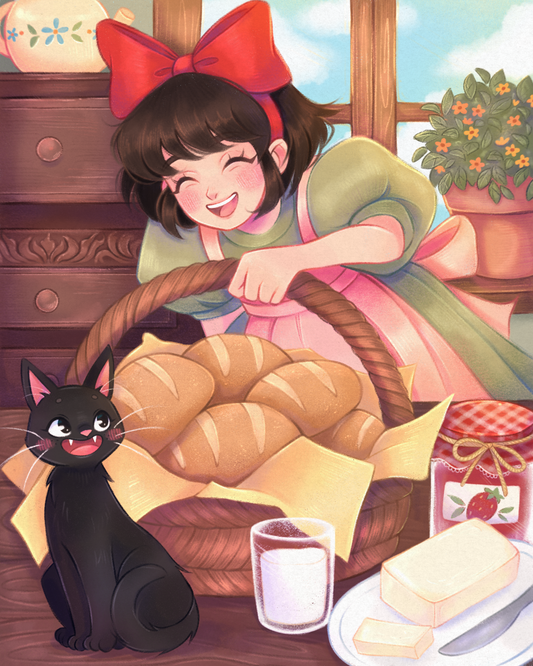 “Bread, Butter, and Strawberry Jam” by Nimeryart