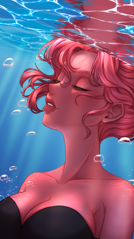 “Persephone Underwater” by TikiTorchies