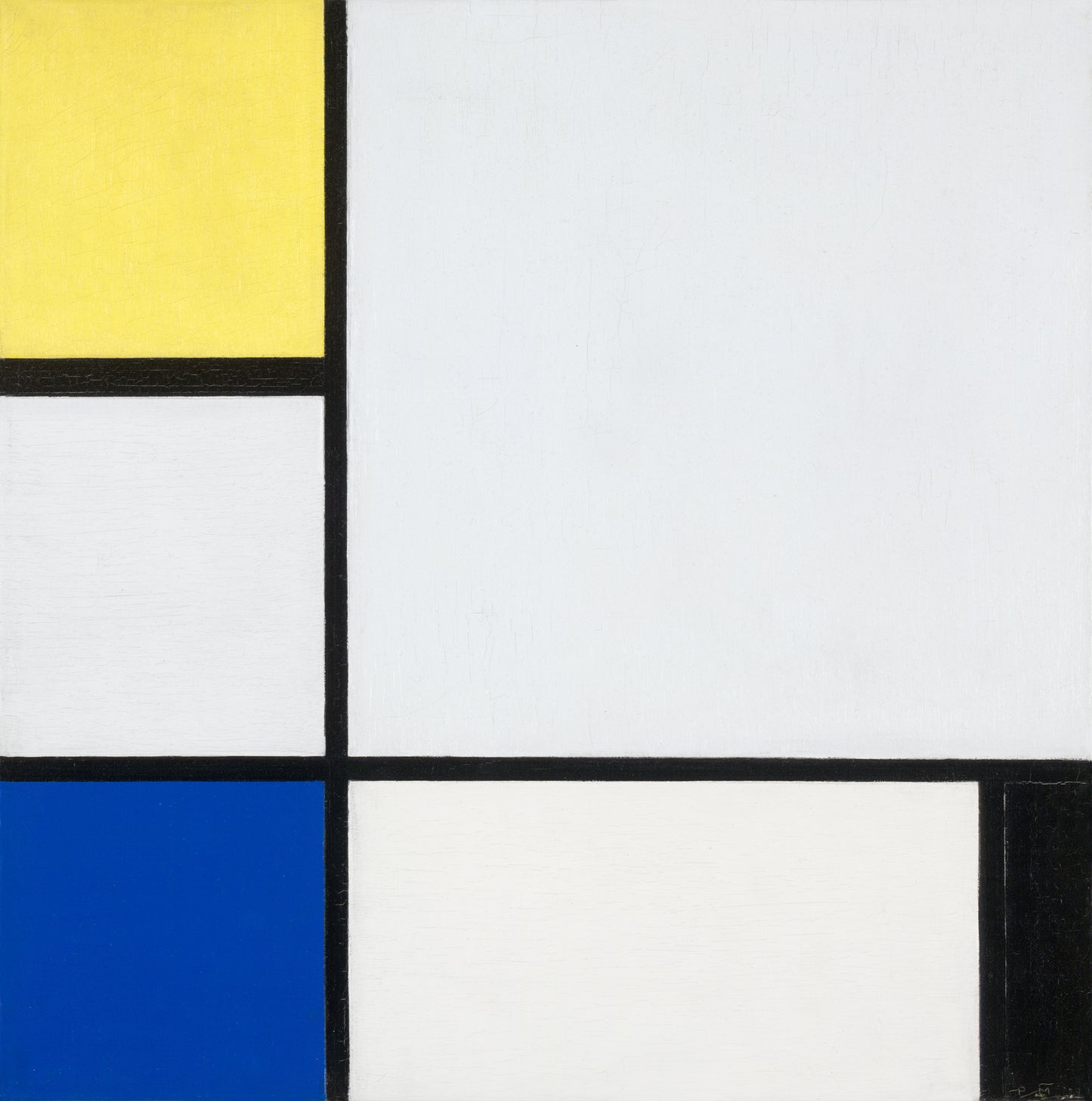 Composition with Yellow, Blue, Black, and Lt. Blue (1929) by Piet Mondrian